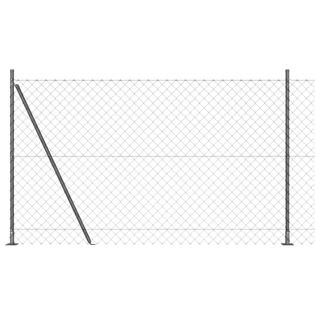 Fence Post Grey 10 x 1.4 m (60 x 60 mm mesh) Steel and PVC