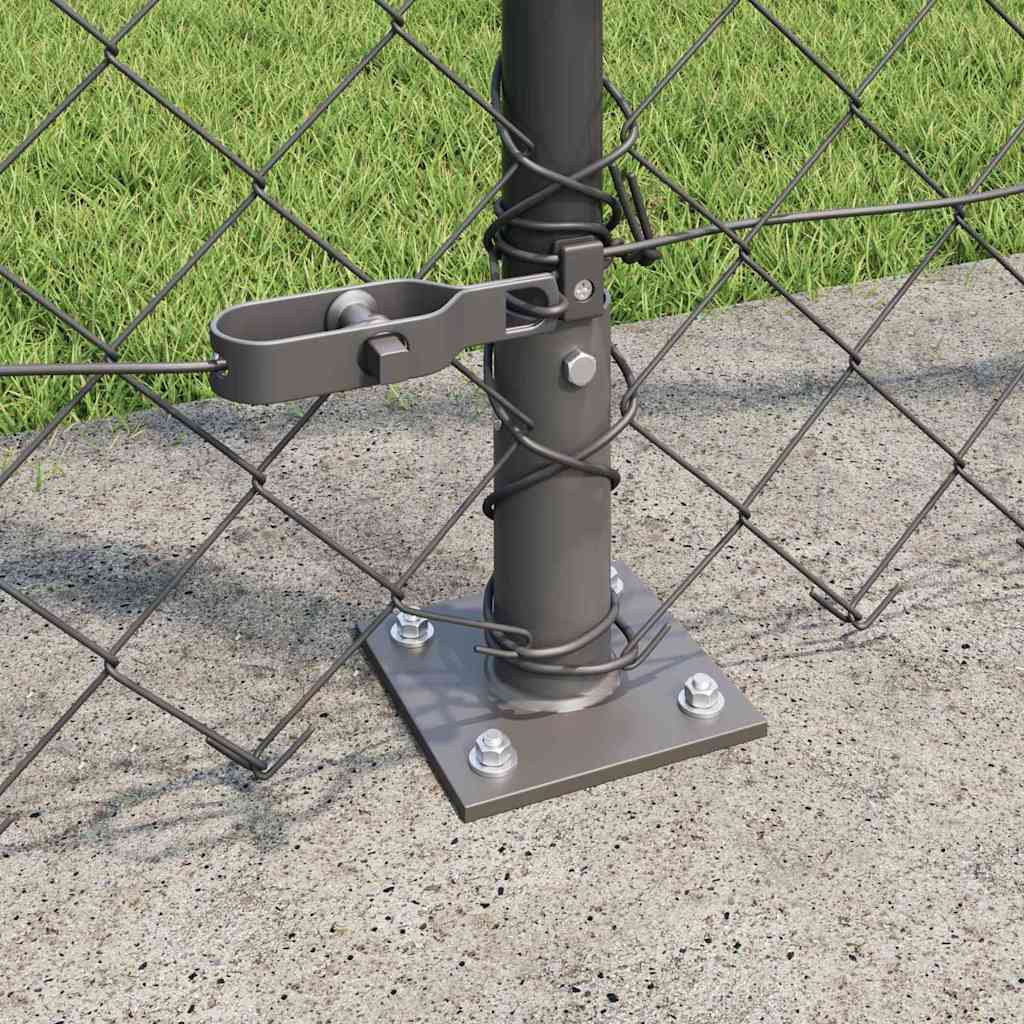 Fence Post Grey 25 x 1.4 m (60 x 60 mm mesh) Steel and PVC