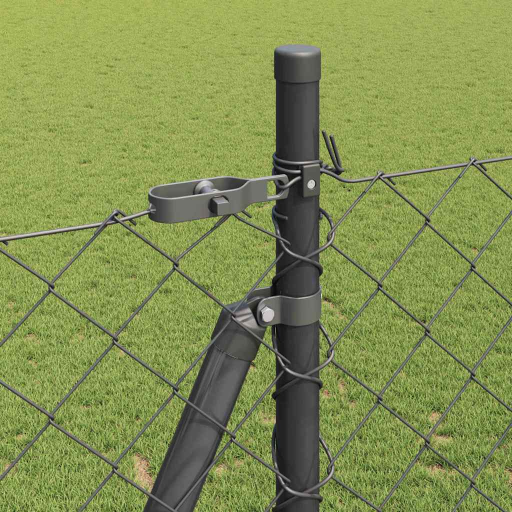 Fence Post Grey 25 x 1.6 m (60 x 60 mm mesh) Steel and PVC