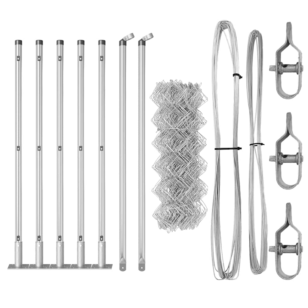 Fence Post Silver 10 x 0.4 m (40 x 40 mm mesh) Steel