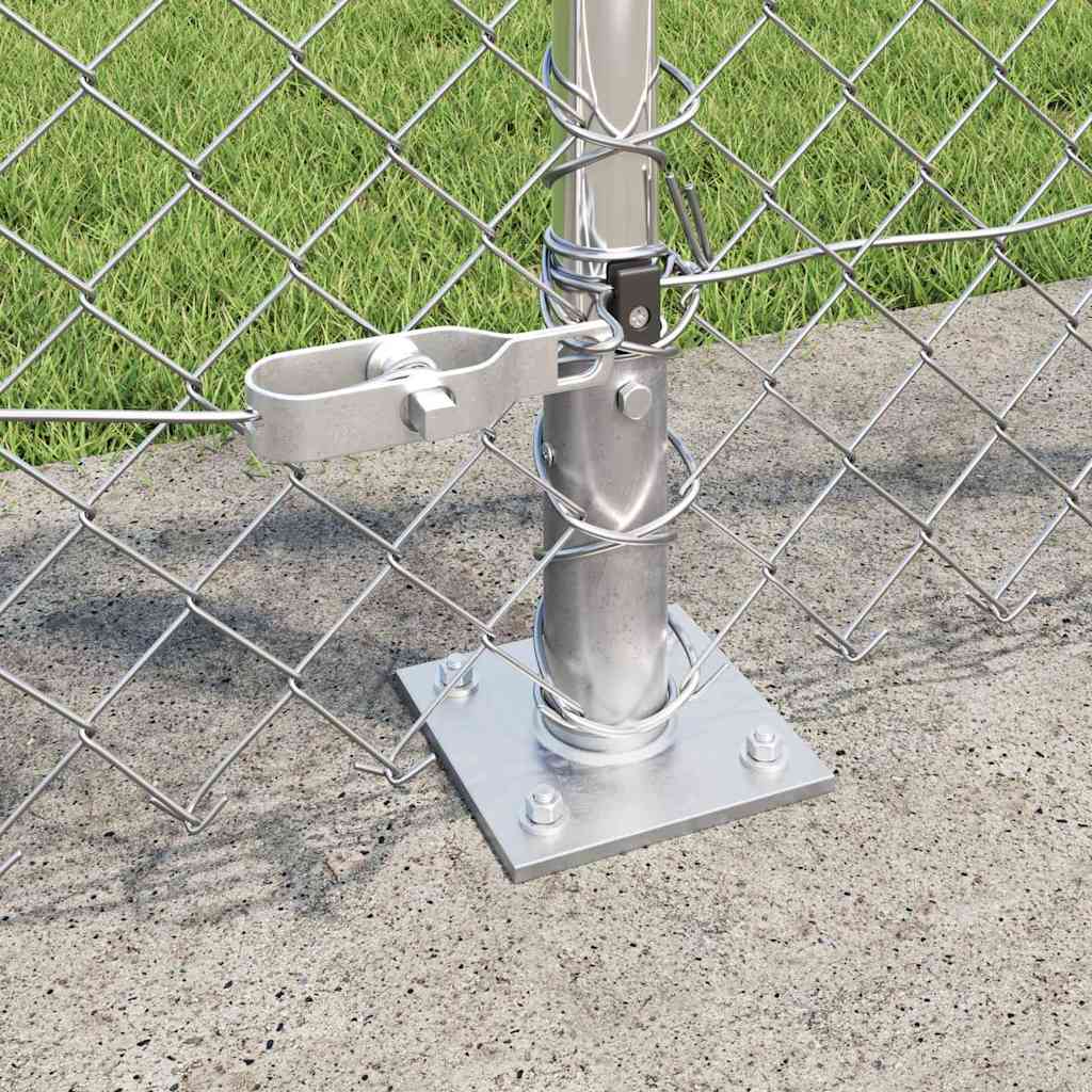 Fence Post Silver 10 x 0.8 m (40 x 40 mm mesh) Steel