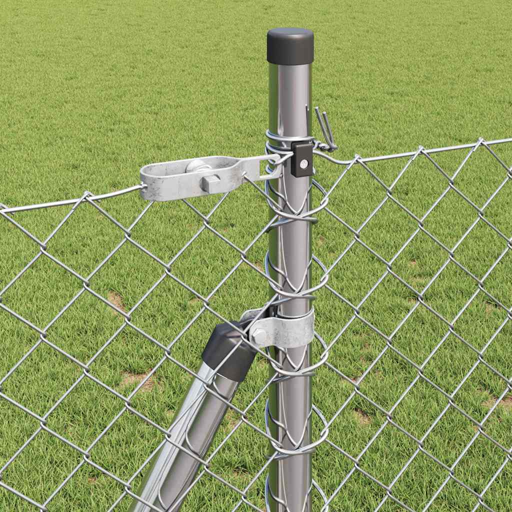 Fence Post Silver 10 x 0.8 m (40 x 40 mm mesh) Steel