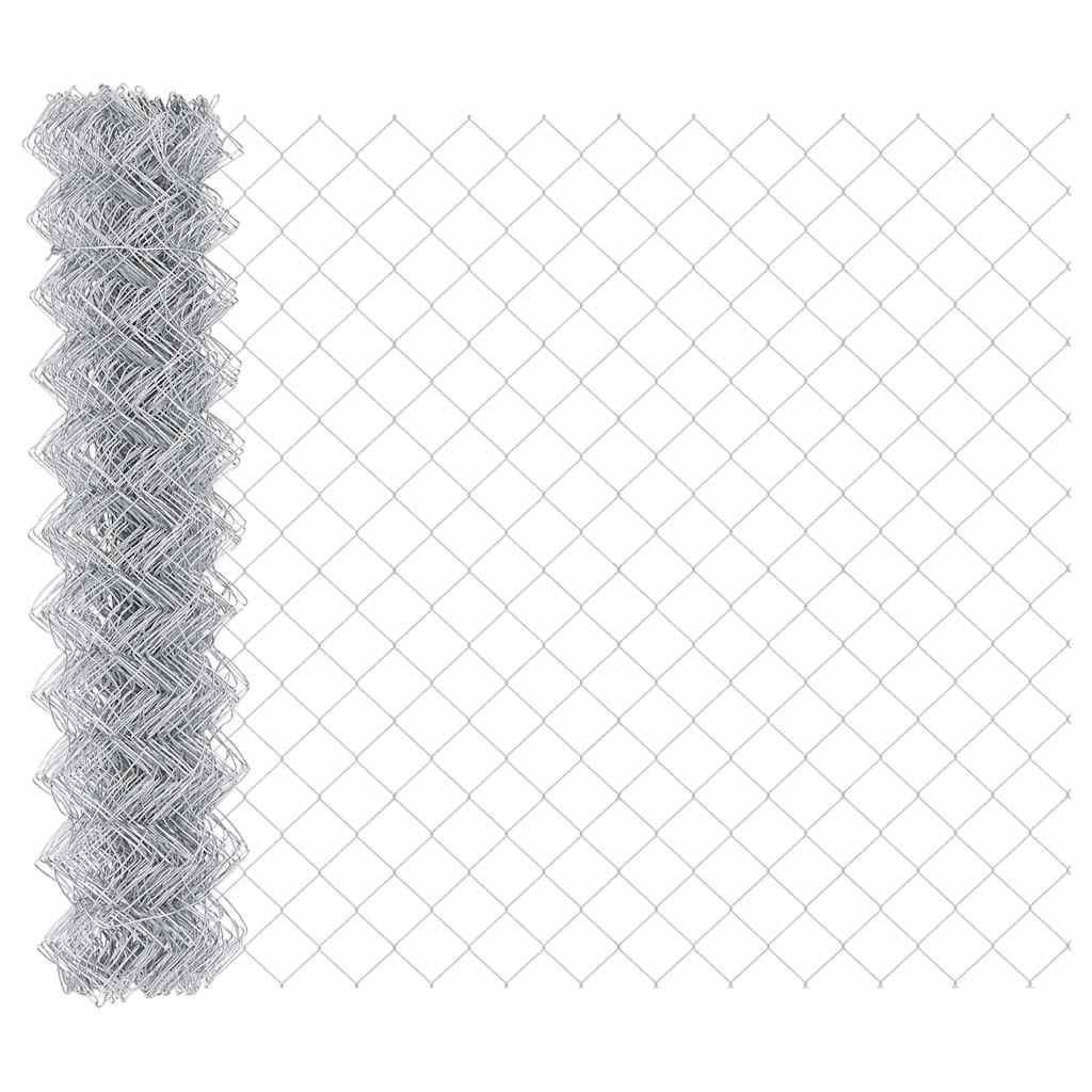 Fence Post Silver 10 x 0.8 m (40 x 40 mm mesh) Steel