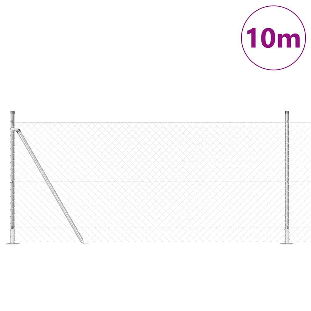 Welded Wire Fence with Concrete Base 10 x 1 m (W x H)