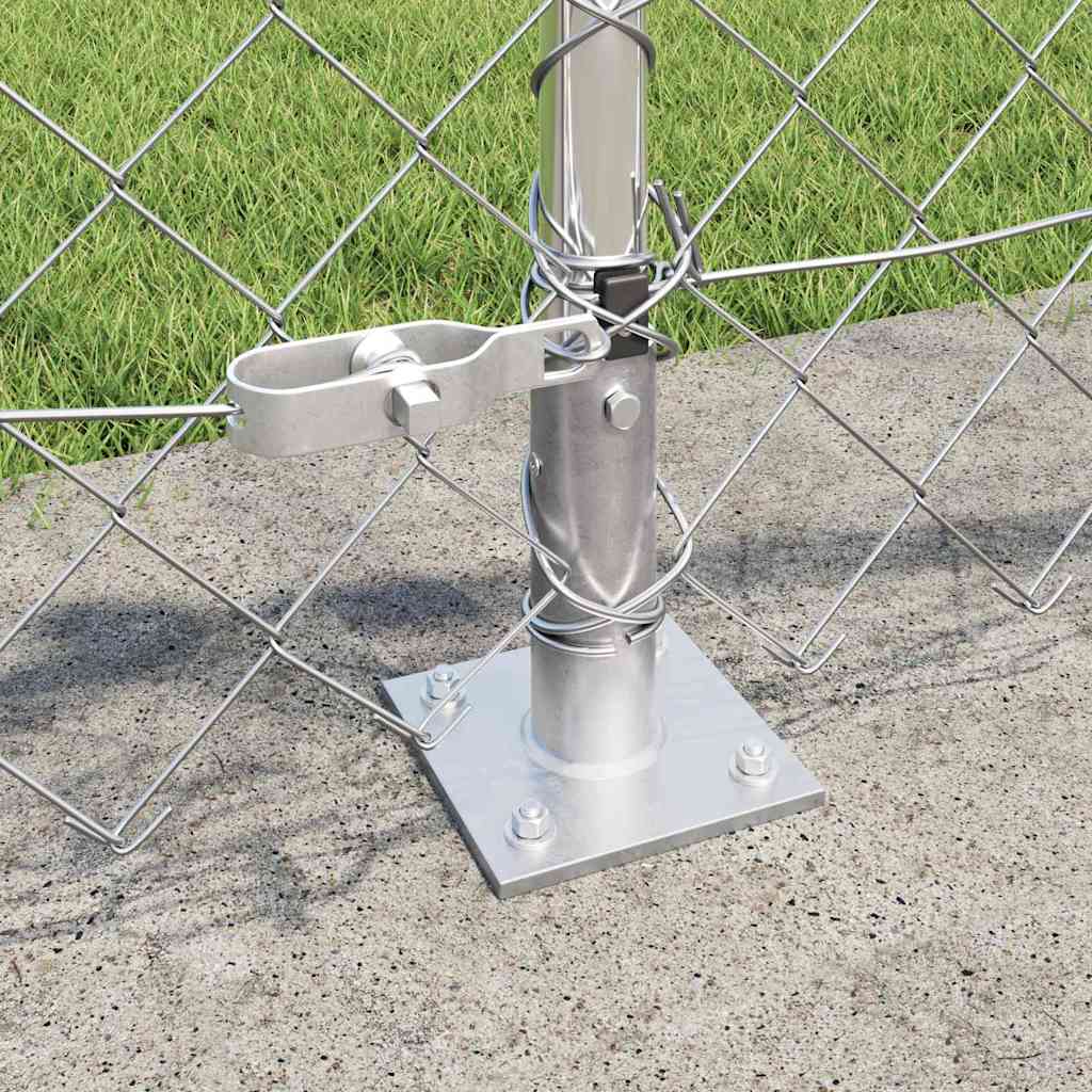 Fence Post Silver 10 x 0.4 m (60 x 60 mm mesh) Steel