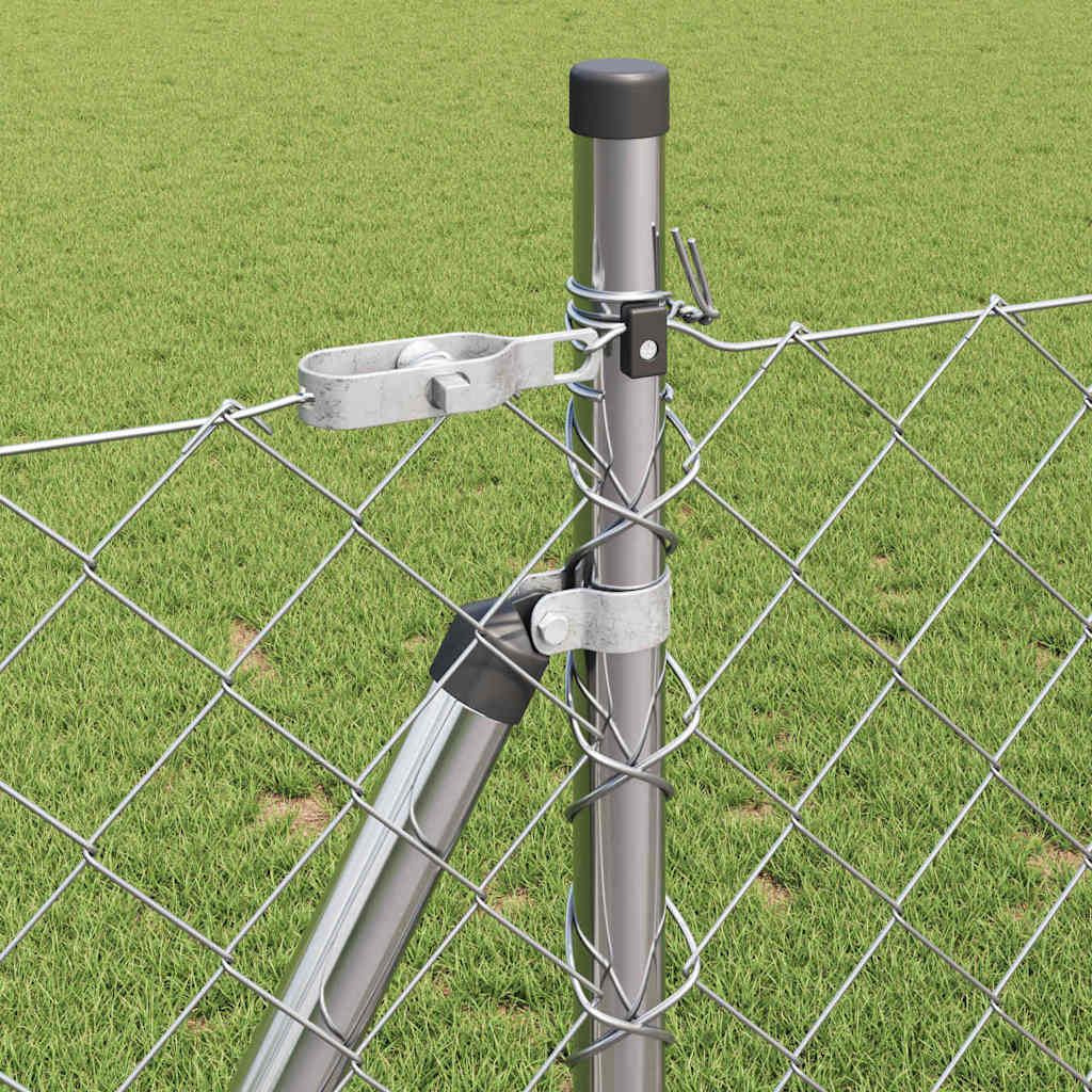 Fence Post Silver 10 x 0.8 m (60 x 60 mm mesh) Steel