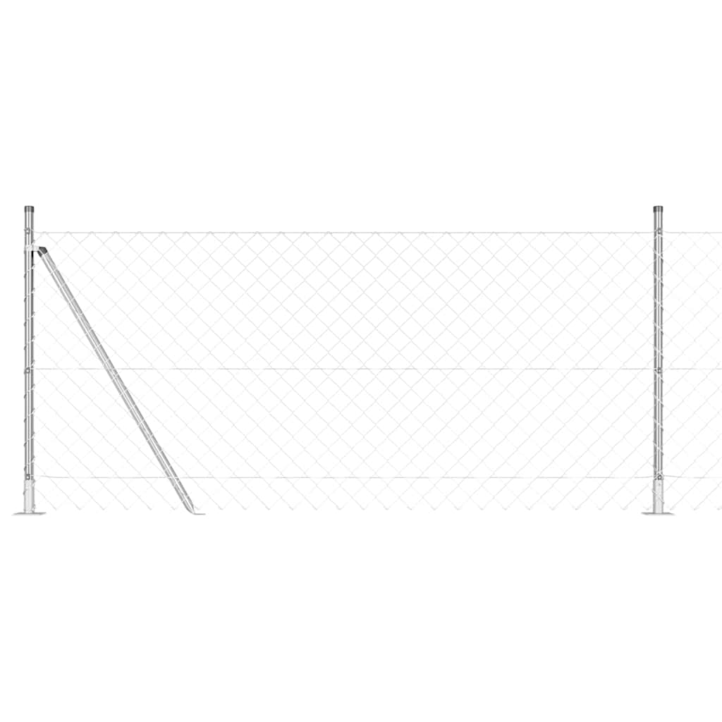 Fence Post Silver 10 x 0.8 m (60 x 60 mm mesh) Steel