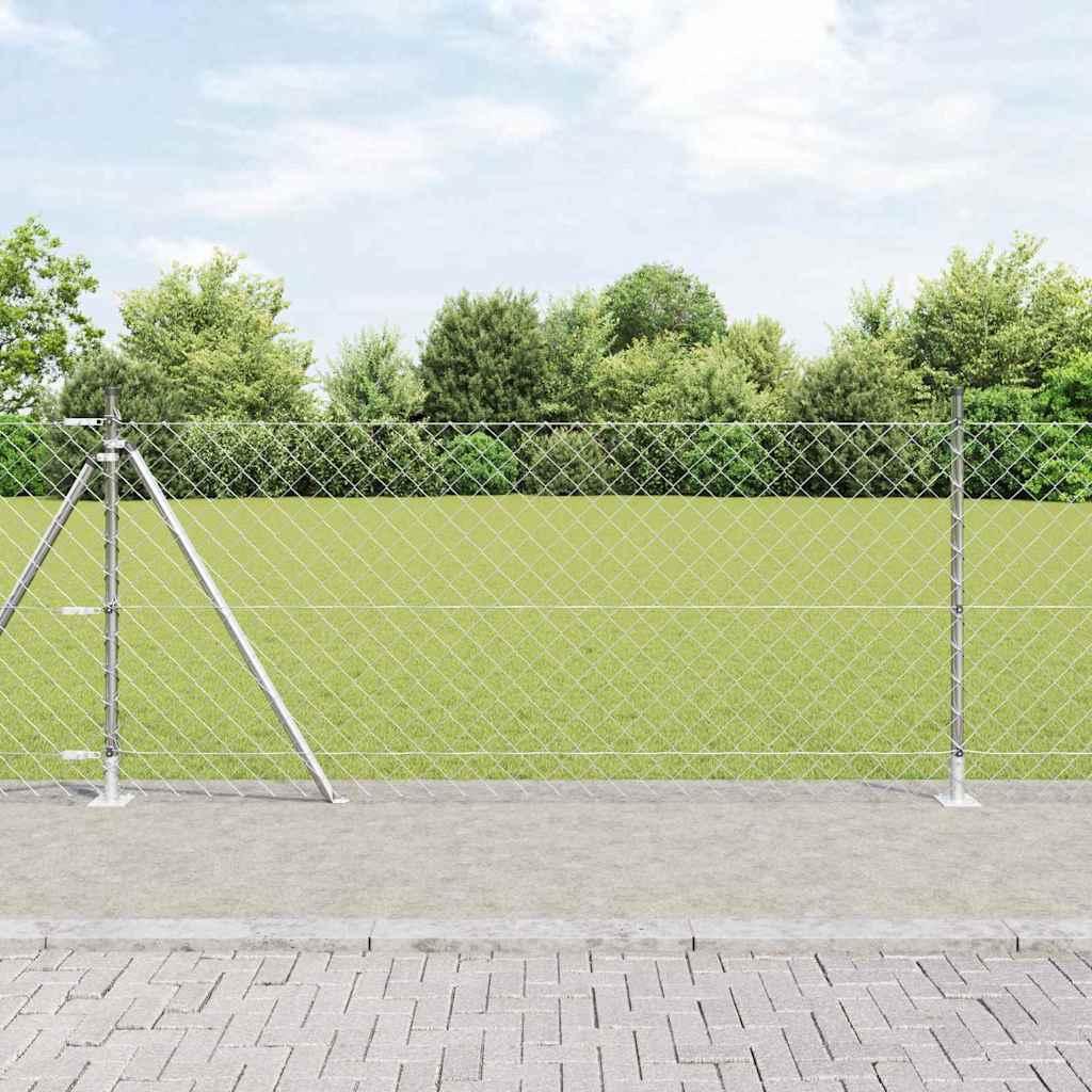 Fence Post Silver 10 x 1 m (60 x 60 mm mesh) Steel