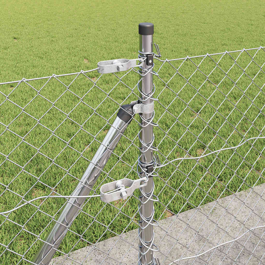 Fence Post Silver 25 x 0.4 m (60 x 60 mm mesh) Steel