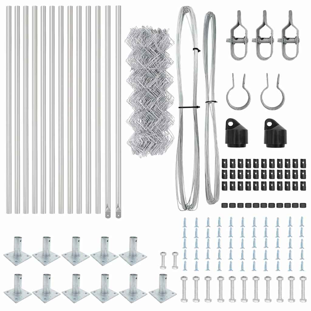Fence Post Silver 25 x 0.4 m (60 x 60 mm mesh) Steel
