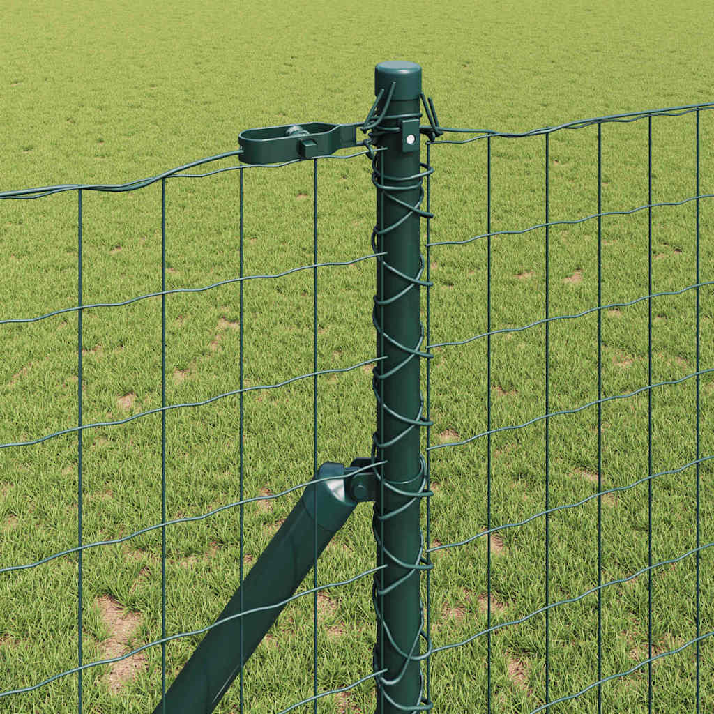 Fence with Post Green 1.4 x 10 m Steel and PVC