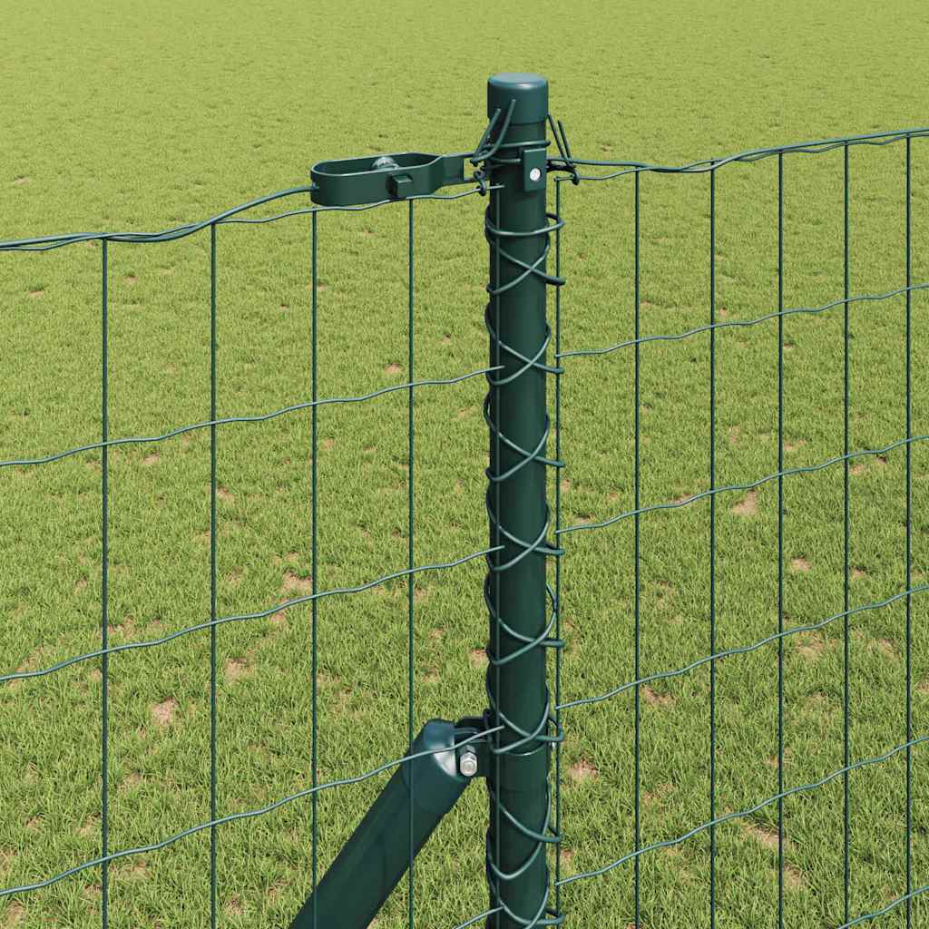 Fence with Post Green 1.6 x 10 m Steel and PVC
