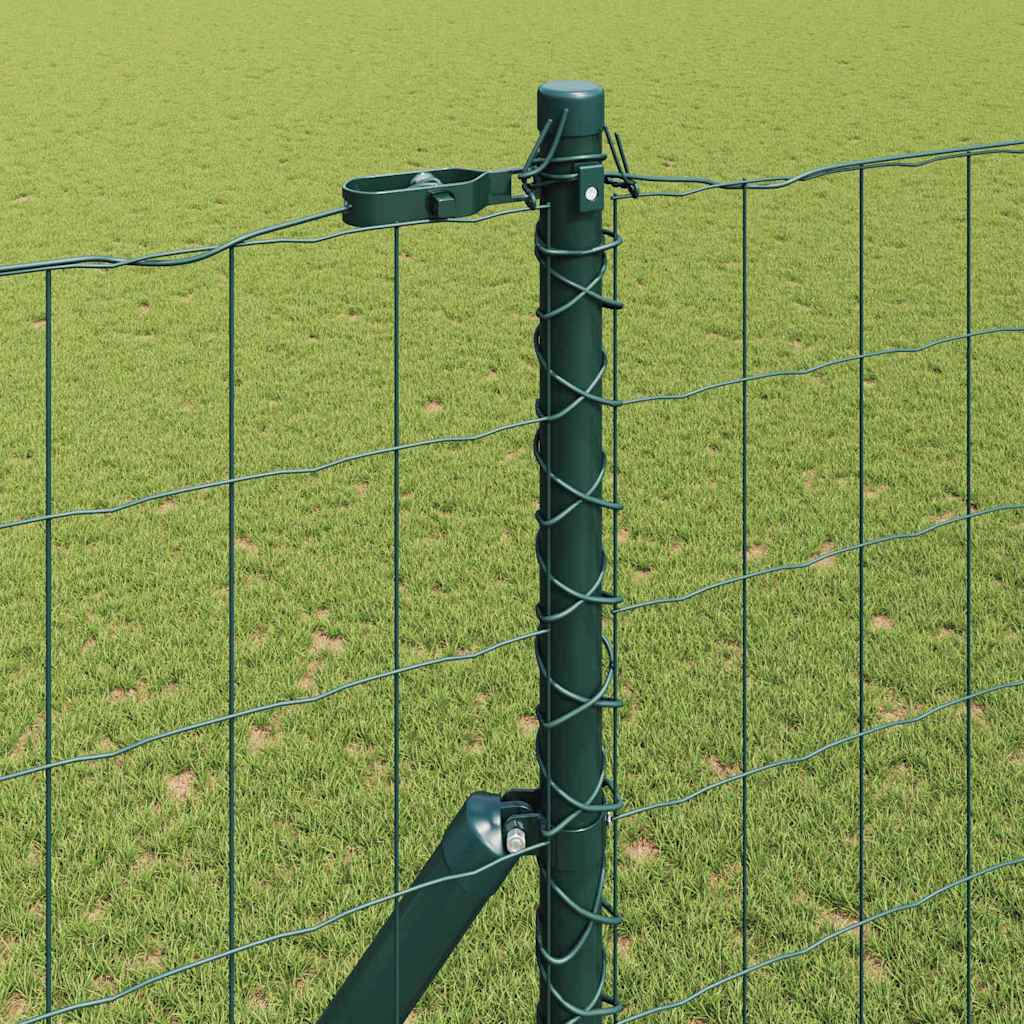 Fence with Post Green 1.6 x 10 m Steel and PVC