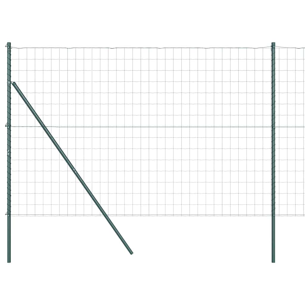 Fence with Post Green 1.6 x 10 m Steel and PVC
