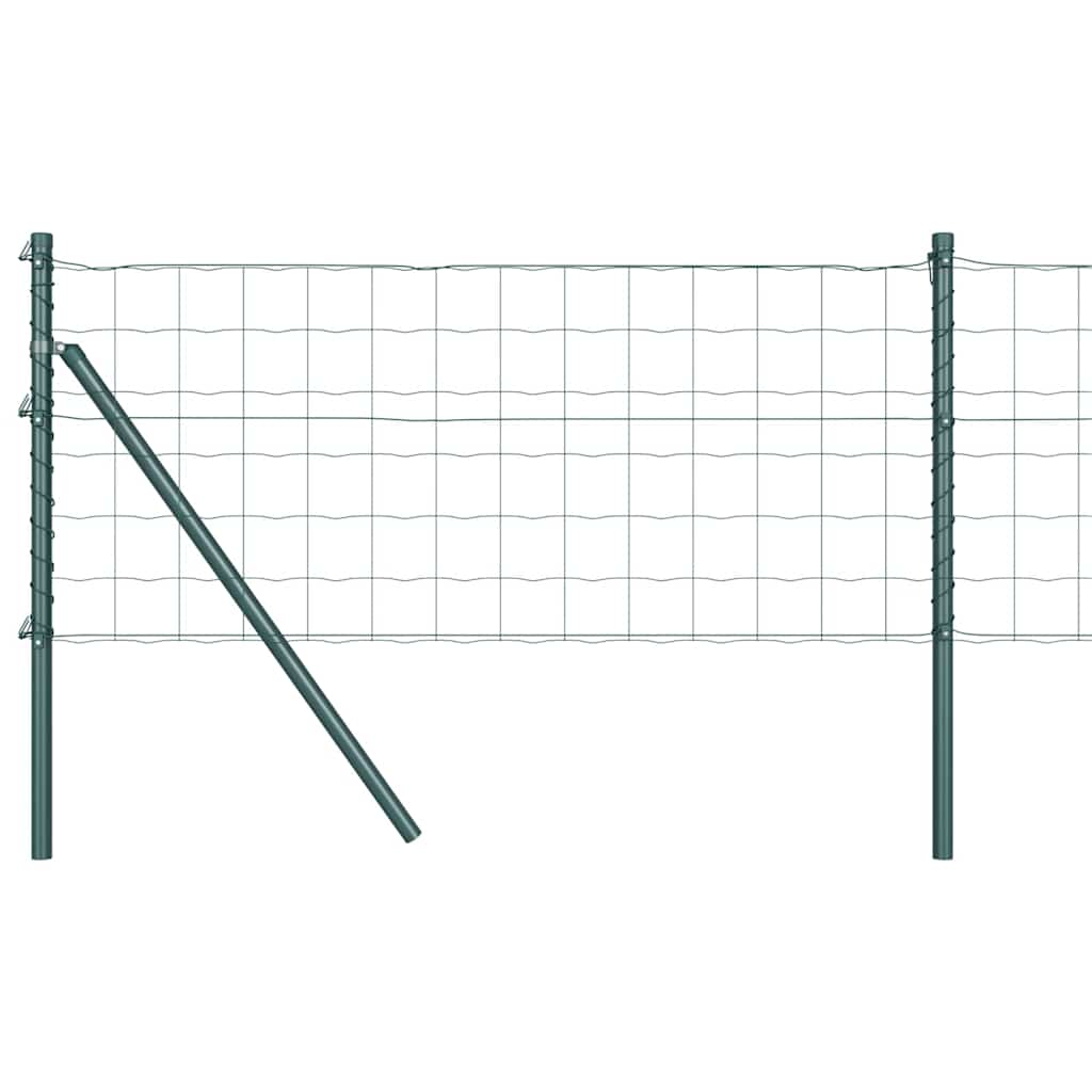 Fence with Post Green 0.8 x 10 m Steel