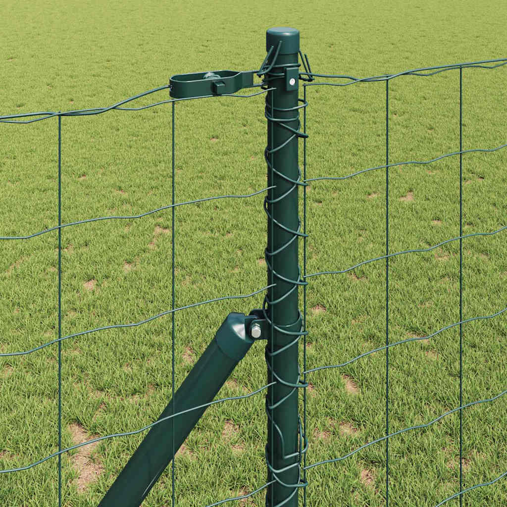 Fence with Post Green 1.4 x 10 m Steel and PVC