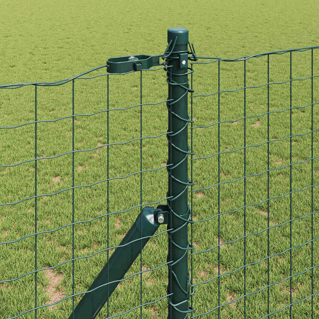 Fence with Post Green 1.2 x 25 m Steel and PVC