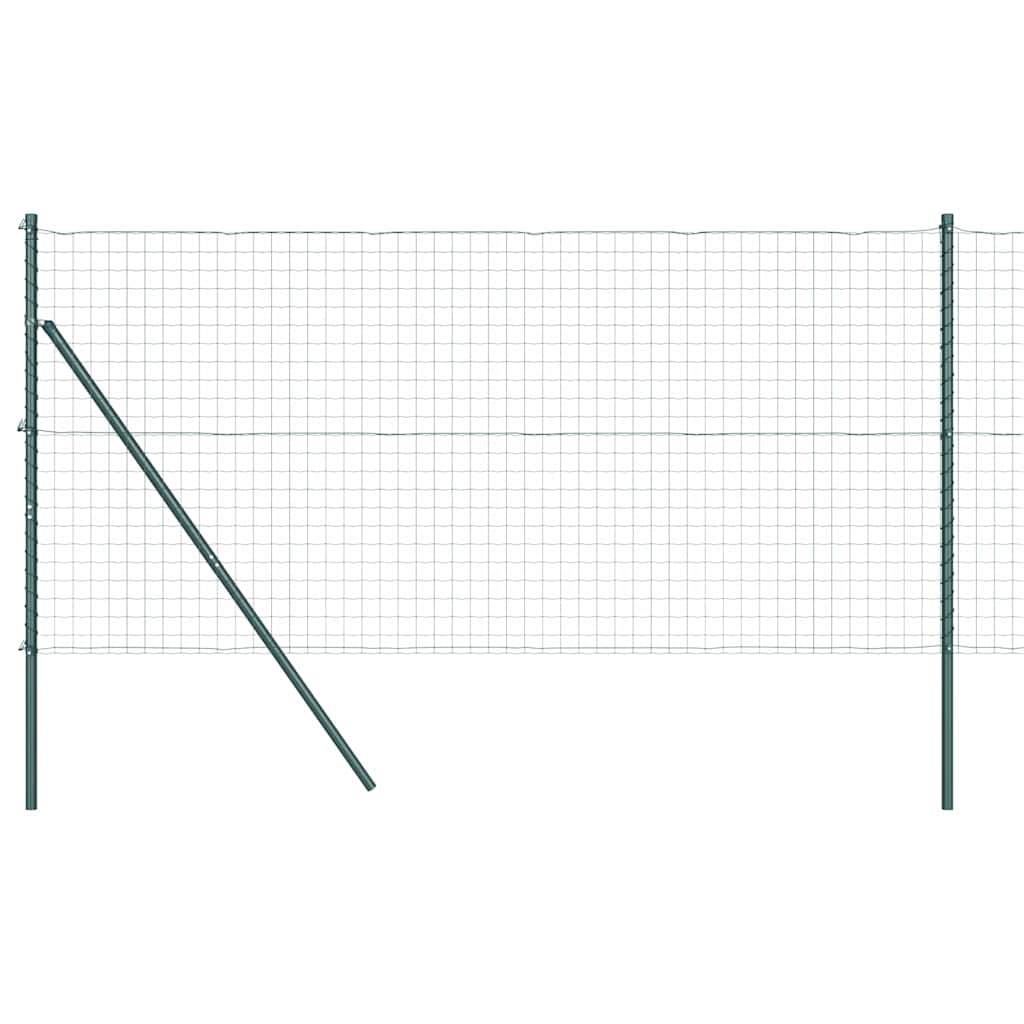 Fence with Post Green 1.2 x 25 m Steel and PVC