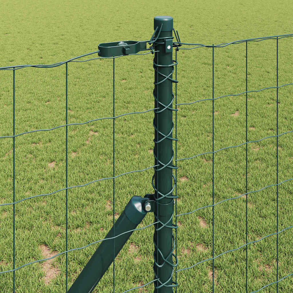 Fence with Post Green 1.2 x 25 m Steel and PVC