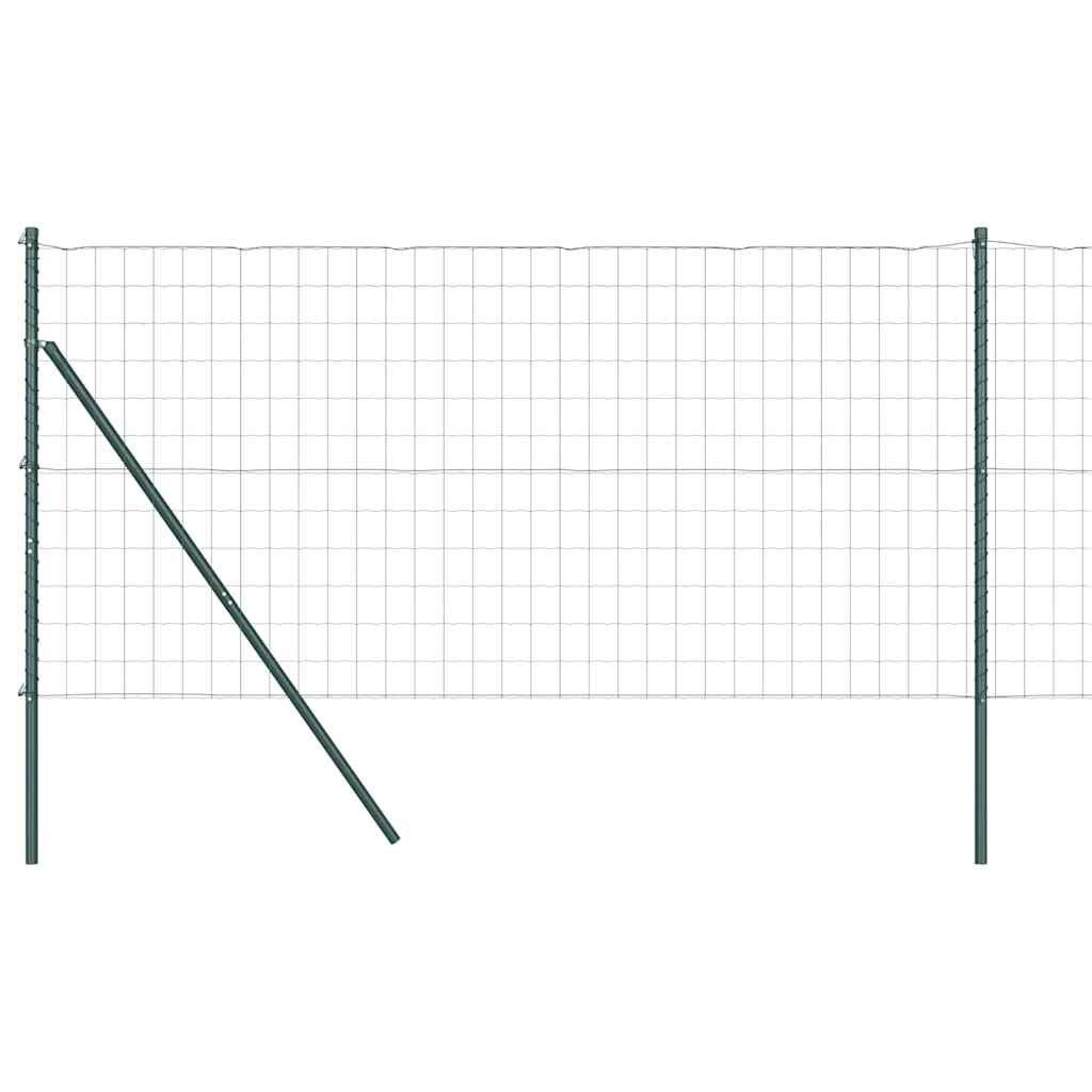 Fence with Post Green 1.2 x 25 m Steel and PVC