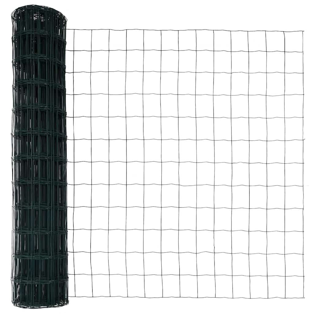 Fence with Post Green 1.2 x 25 m Steel and PVC