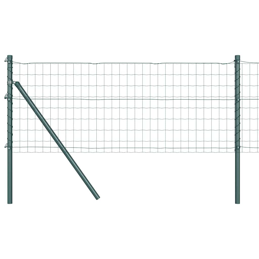 Fence with Post Green 0.4 x 50 m Steel and PVC