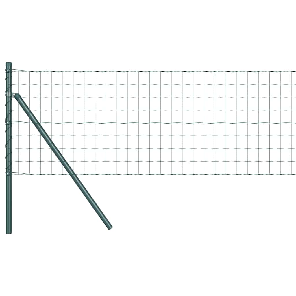 Fence with Post Green 0.8 x 10 m Steel