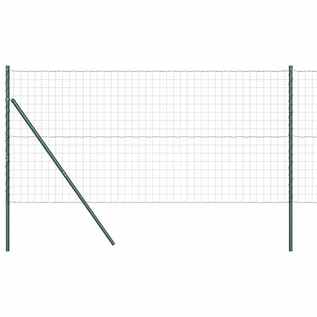 Fence with Post Green 1.4 x 10 m Steel and PVC