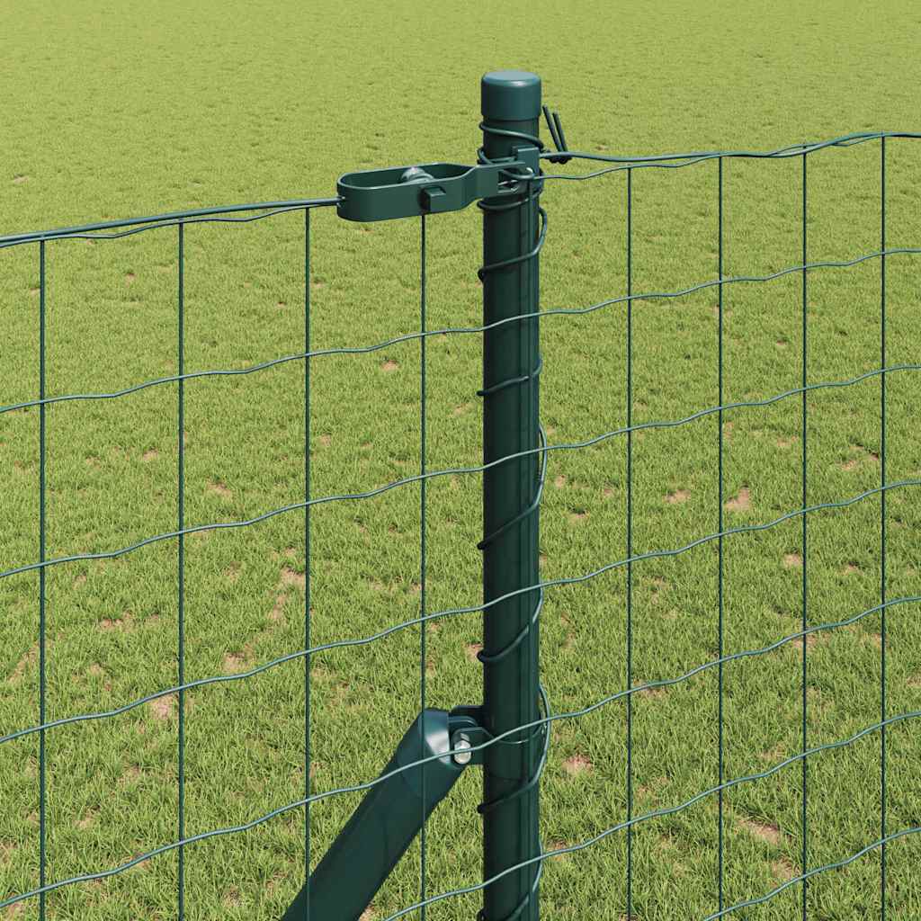 Fence with Post Green 1.5 x 10 m Steel