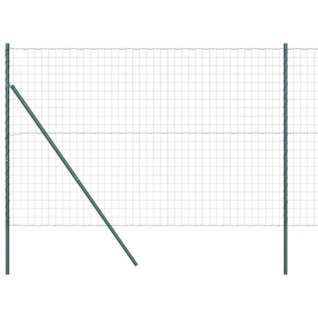 Fence with Post Green 1.5 x 10 m Steel