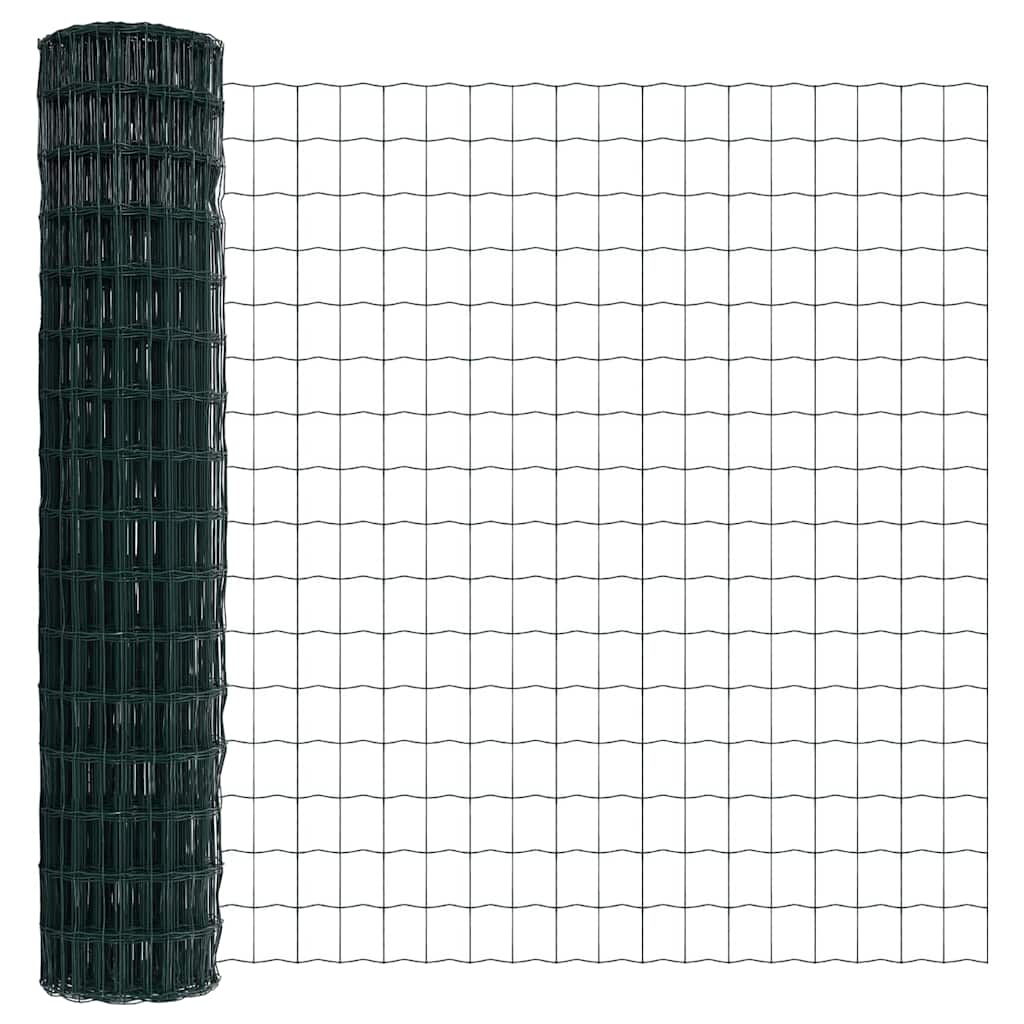 Fence with Post Green 1.5 x 10 m Steel