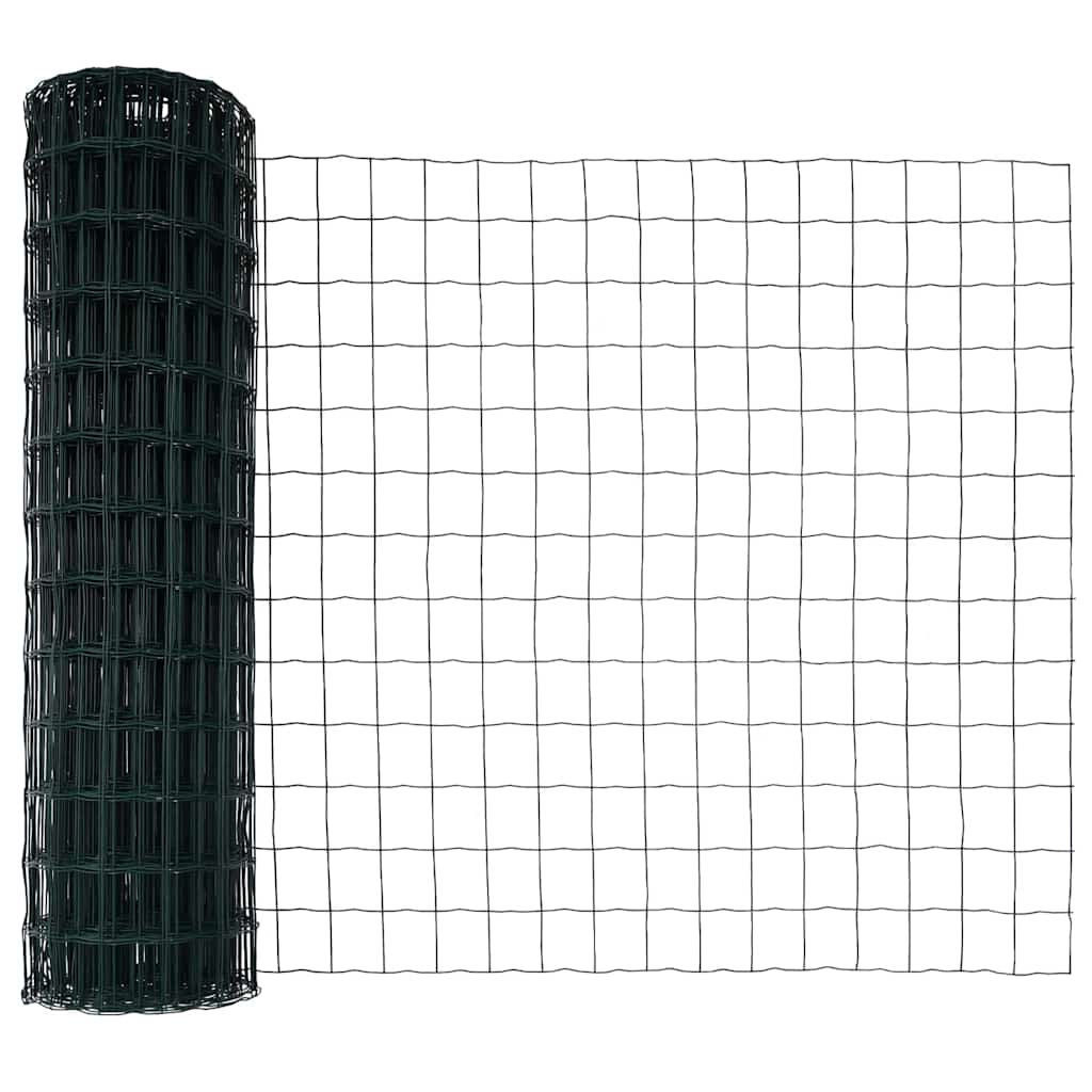 Fence with Post Green 1 x 25 m Steel