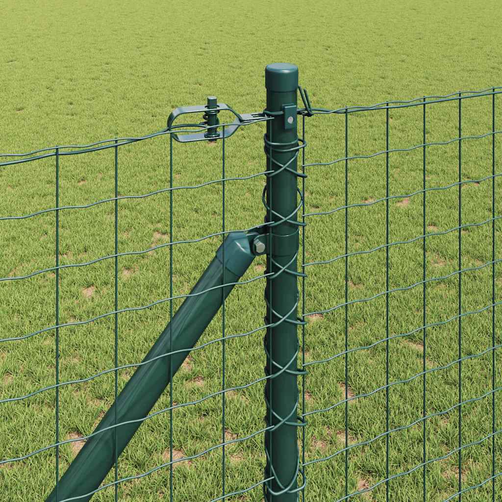 Fence with Post Green 1.2 x 10 m Steel and PVC