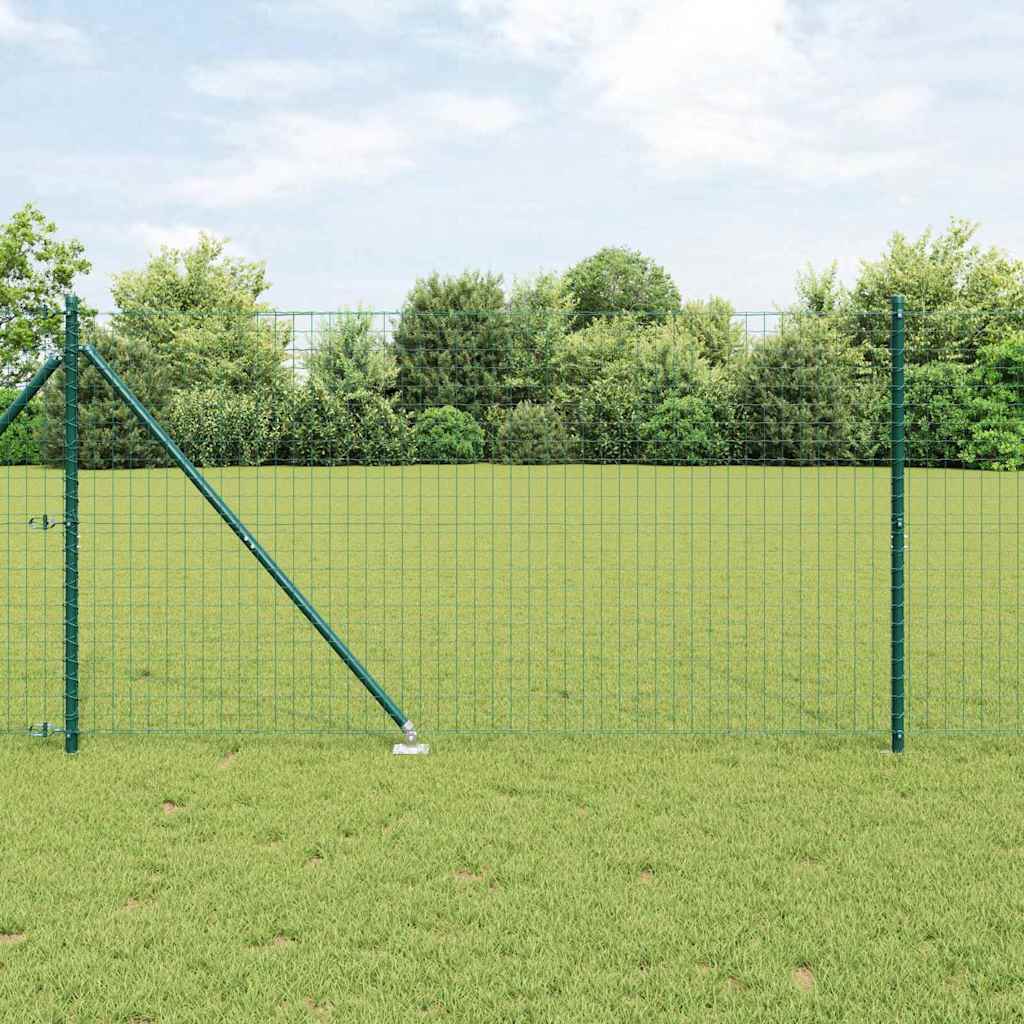 Fence with Post Green 1.2 x 10 m Steel and PVC