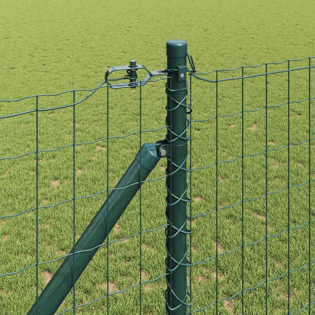 Fence with Post Green 1.4 x 10 m Steel and PVC