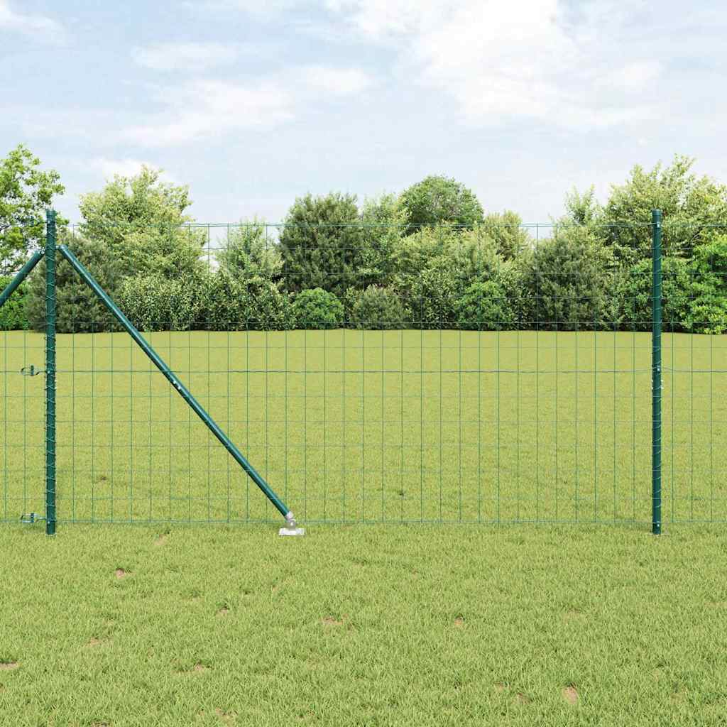 Fence with Post Green 1.4 x 10 m Steel and PVC