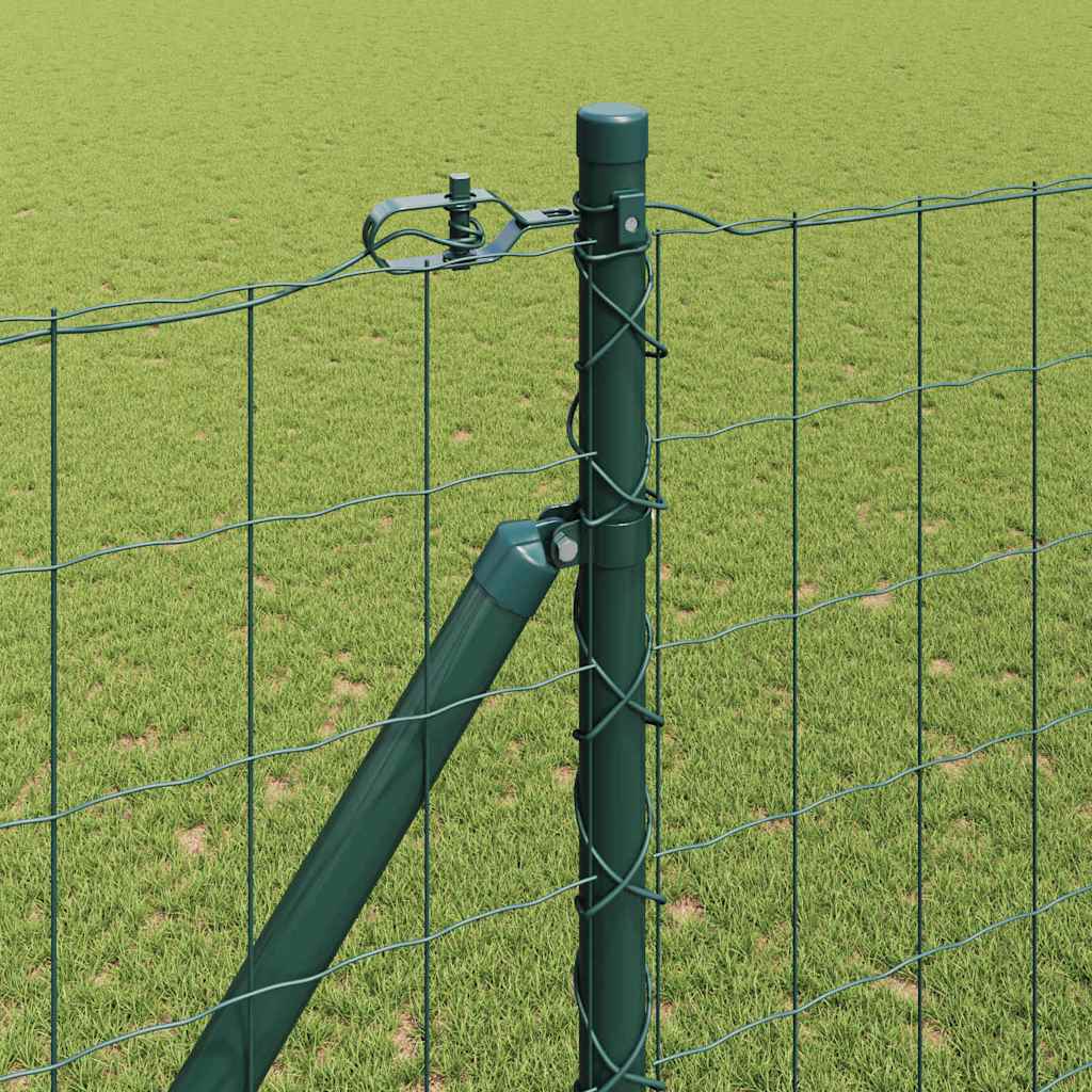 Fence with Post Green 1.6 x 10 m Steel and PVC