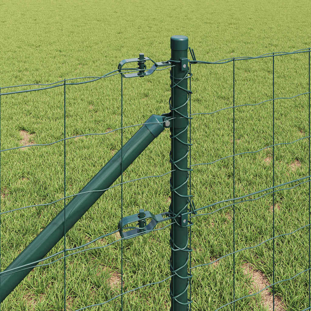 Fence with Post Green 0.8 x 10 m Steel