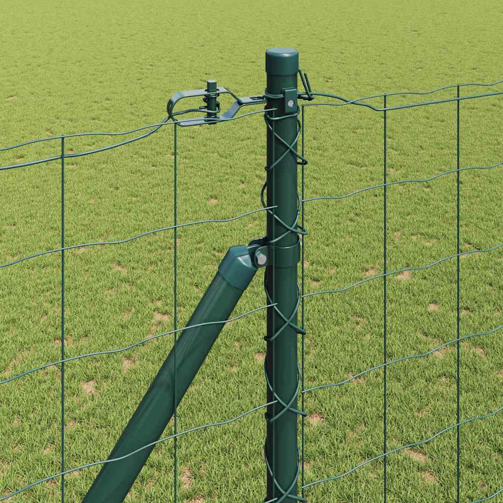 Fence with Post Green 1.6 x 10 m Steel and PVC
