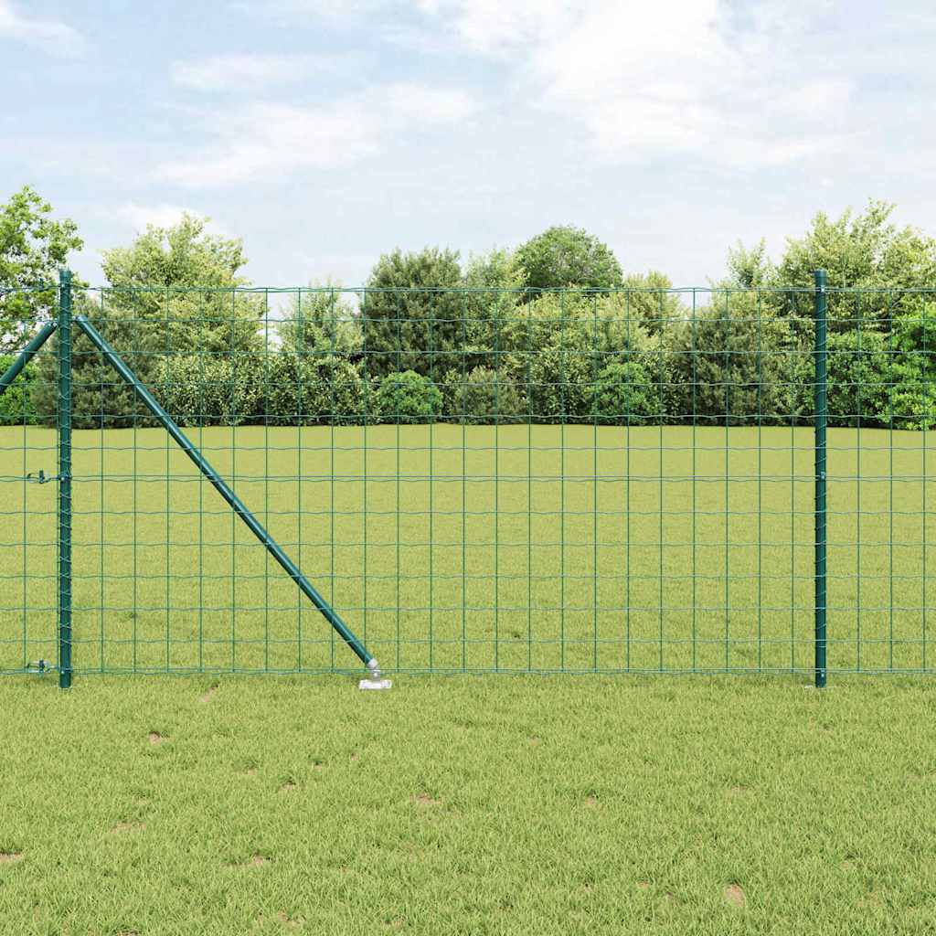 Fence with Post Green 1 x 25 m Steel
