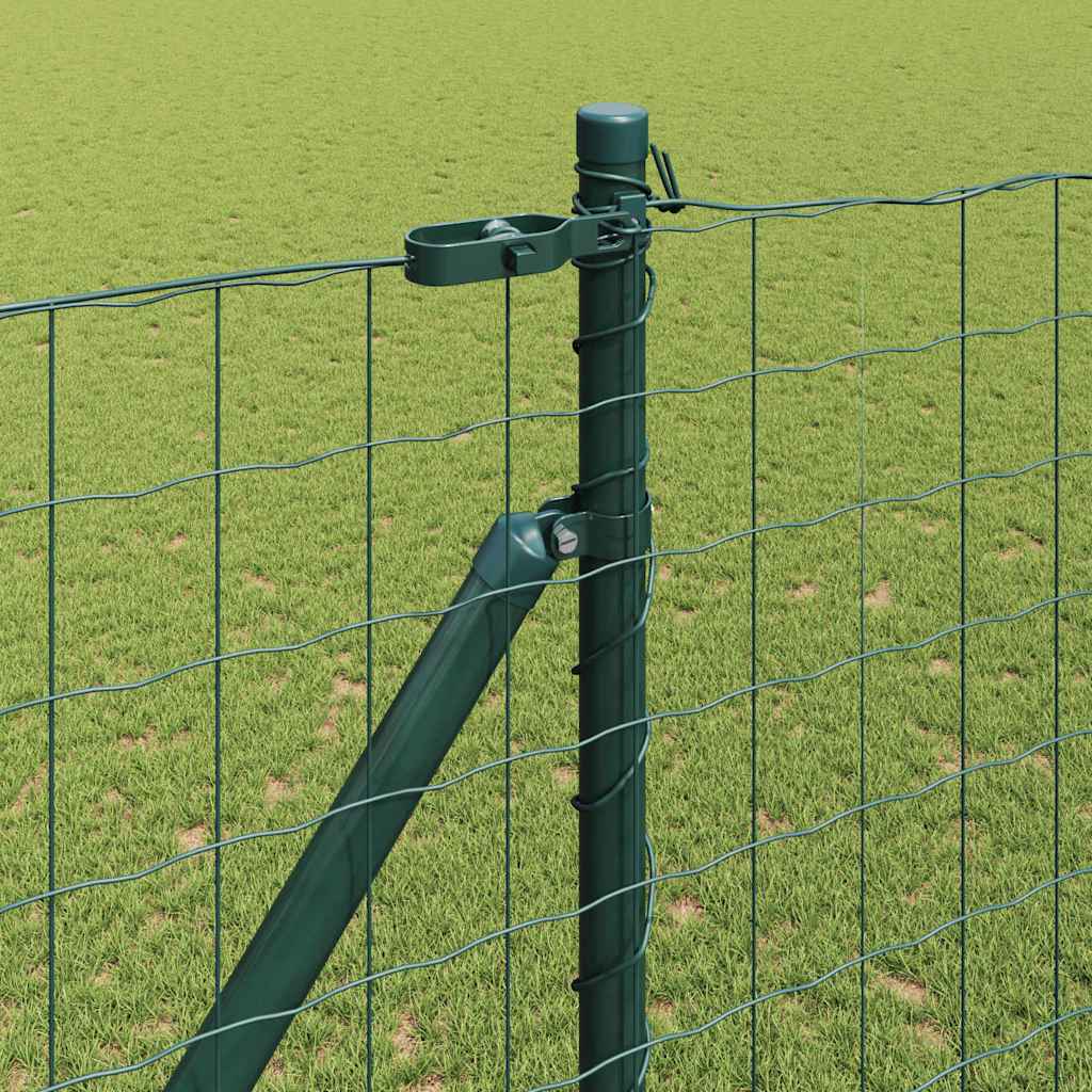 Fence with Post Green 1.5 x 10 m Steel