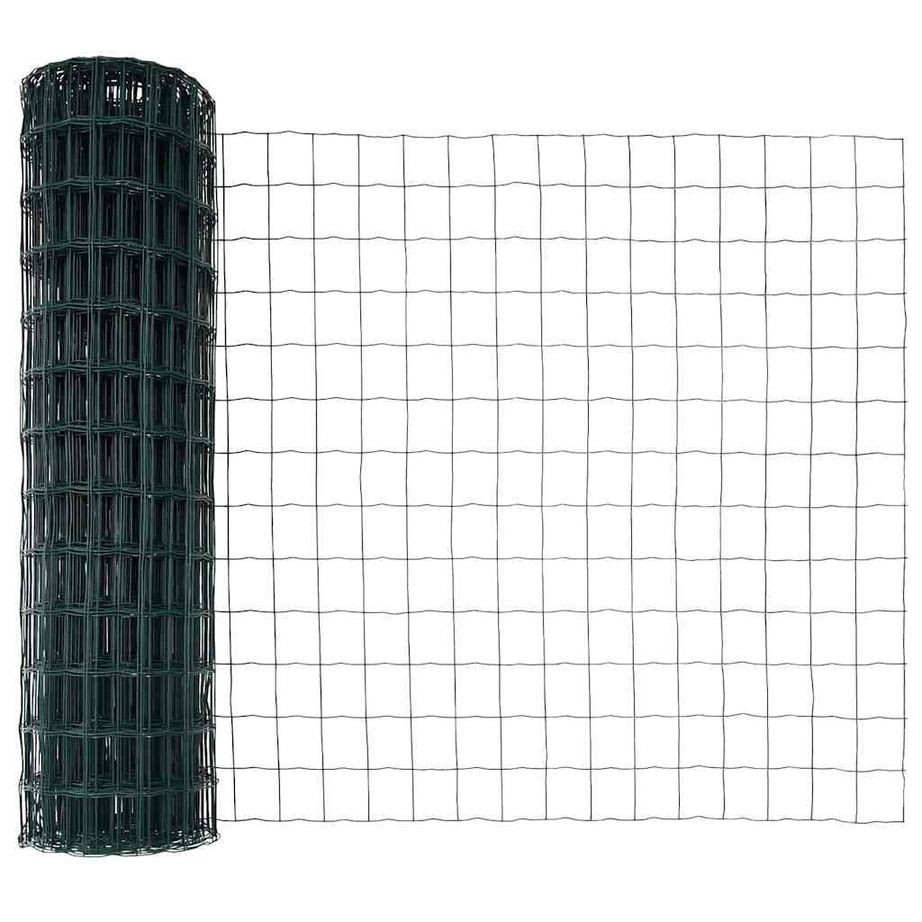 Fence with Post Green 1 x 25 m Steel