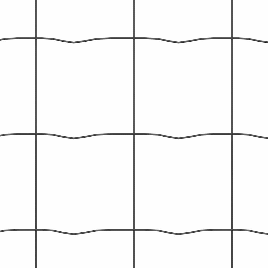 Fence with Post Grey 1.5 x 10 m Steel