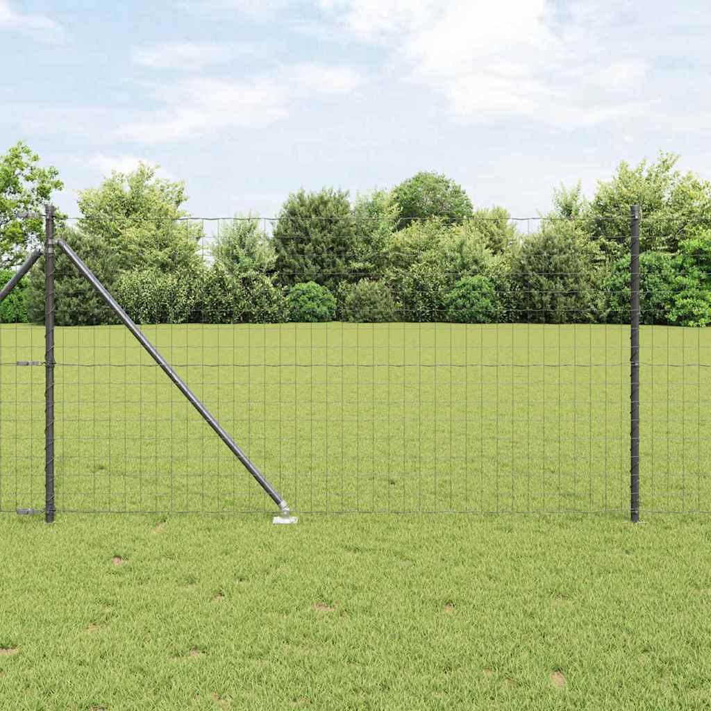 Welded Wire Fence with Spikes 10 x 1 m (W x H) PVC-Coated Steel