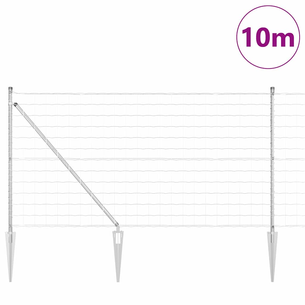 Welded Wire Fence with Spikes 10 x 1 m (W x H)