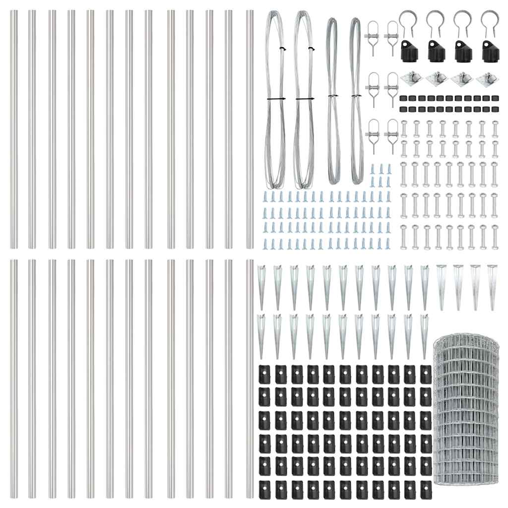 Welded Wire Fence with Spikes 50 x 0.4 m (W x H)