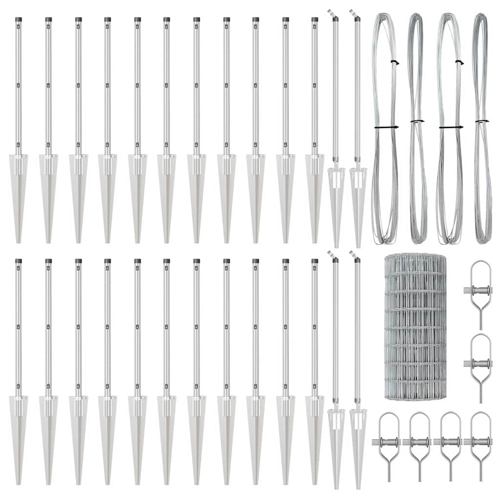 Welded Wire Fence with Spikes 50 x 0.4 m (W x H)