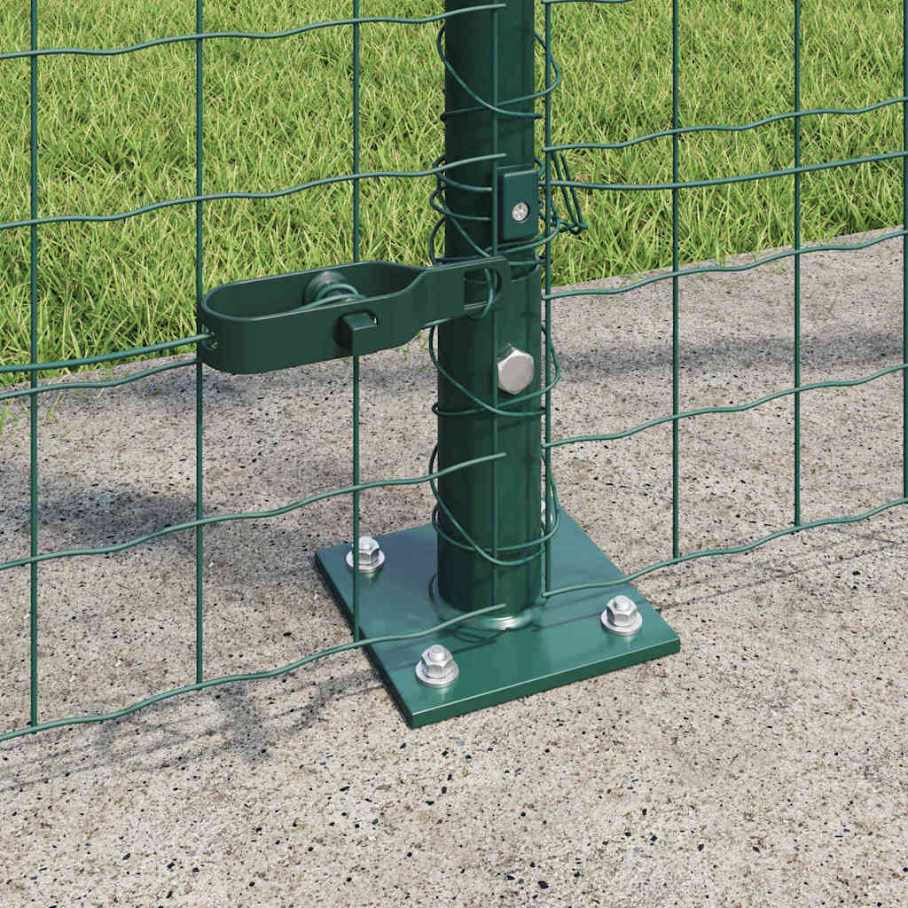 Fence with Post Green 1.4 x 10 m Steel and PVC
