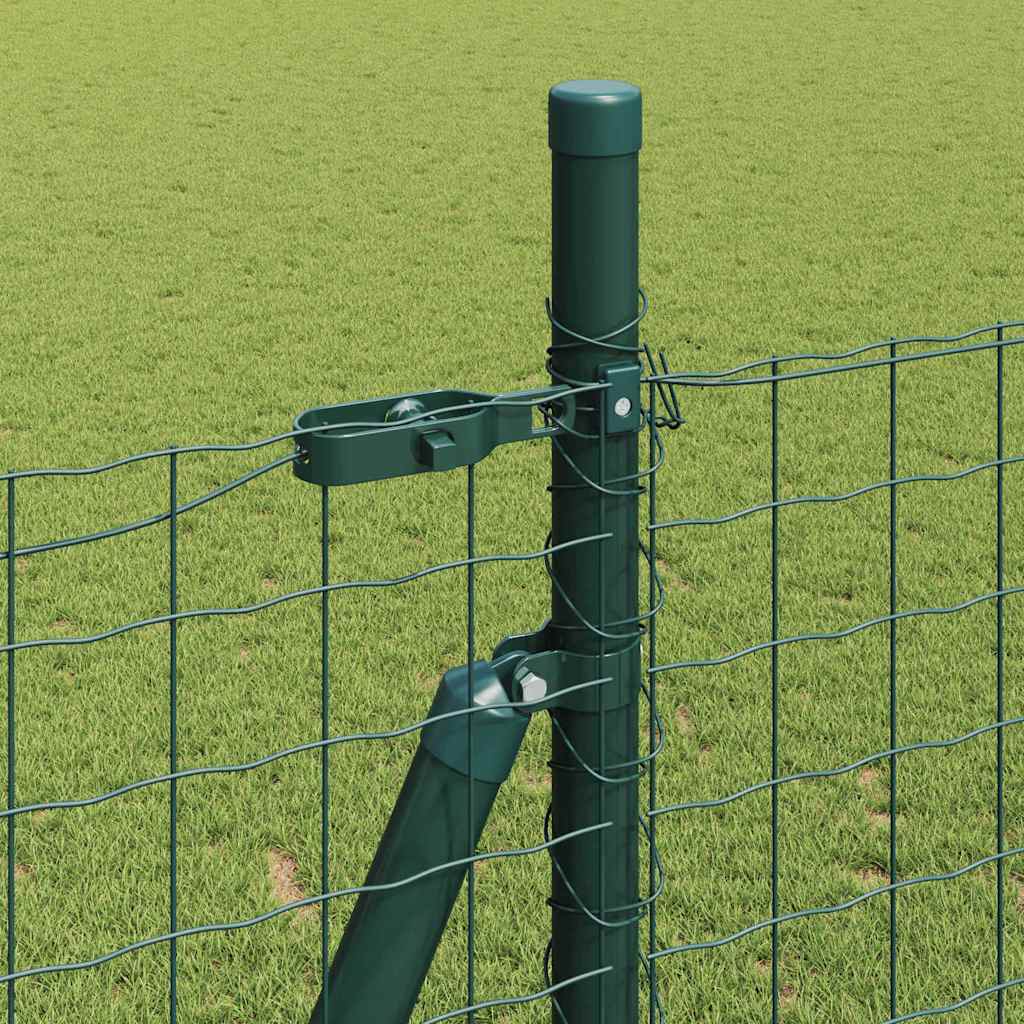 Fence with Post Green 1.4 x 10 m Steel and PVC