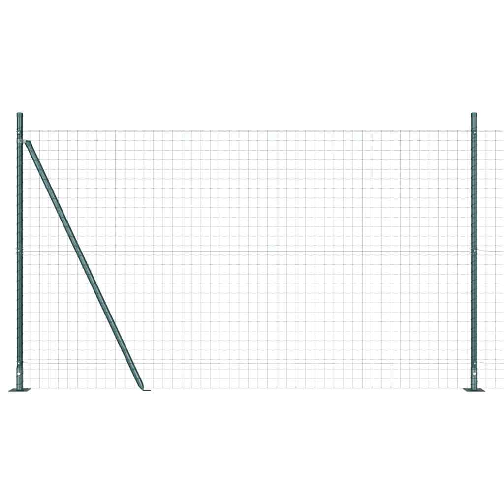 Fence with Post Green 1.4 x 10 m Steel and PVC
